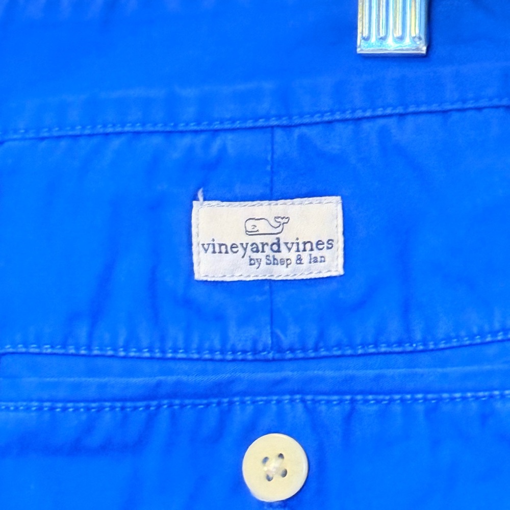 Vineyard Vines Vibrant Blue Flat Front Club Shorts 34x10 - Picture 3 of 5